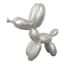 Crosby St. Silver Balloon Dog Outdoor Garden Statue, Medium