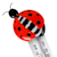 Red Ladybug Garden Thermometer, 13x6