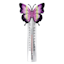 Pink Butterfly Garden Thermometer, 13x6