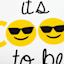 It's Cool To Be Kind Emoji Canvas Wall Art, 11x14