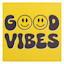Good Vibes Emoji Canvas Wall Art, 12"