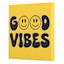 Good Vibes Emoji Canvas Wall Art, 12"