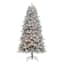(B27) Pre-Lit Flocked Virginia Pine Christmas Tree, 7'