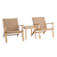 Park City Acacia Wood Patio Chat Set
