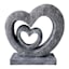 Stone Hearts Outdoor Garden Statue, 13"