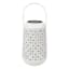 Sunny Club White Outdoor Solar Lantern, 7"