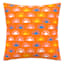 Orange Mix Tape Square Outdoor Throw Pillow, 16"