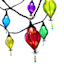 10-Count Multicolored Lantern String Lights