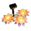 Set of 3 Solar Pink Flowers with Crackle Globes