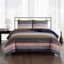 3-Piece Multicolor Striped Quilt Set, Full/Queen