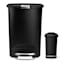 13gal Kitchen Trash Step Can with Bonus Profile Step Can 2.6gal