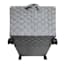 Woven Band Laundry Basket with Wheels, Light Grey