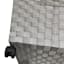 Woven Band Laundry Basket with Wheels, Light Grey