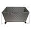 Woven Band Laundry Basket with Wheels, Light Grey