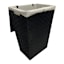 Woven Band Laundry Hamper with Lid & Removable Liner, Black
