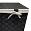 Woven Band Laundry Hamper with Lid & Removable Liner, Black