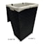 Woven Band Laundry Hamper with Lid & Removable Liner, Black
