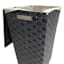 Woven Band Laundry Hamper with Lid & Removable Liner, Dark Grey