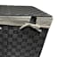 Woven Band Laundry Hamper with Lid & Removable Liner, Dark Grey