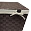Woven Band Laundry Hamper with Lid & Removable Liner, Espresso