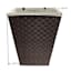 Woven Band Laundry Hamper with Lid & Removable Liner, Espresso