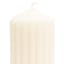 Found & Fable Ivory Unscented Ribbed Pillar Candle, 3x8
