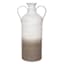 Grey Two-Tone Iron Vase with Handles, 17"
