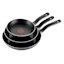 T-fal Set of 3 Black Specialty Fry Pans, 8"/9.5" & 11"