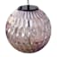 LED Purple Glass Hanging Ball Outdoor Solar Lantern, 8"