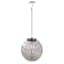 LED Iridescent Glass Hanging Ball Outdoor Solar Lantern, 8"