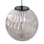 LED Iridescent Glass Hanging Ball Outdoor Solar Lantern, 8"