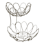 2-Tier Nickel Flower Fruit Basket