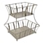 2-Tier Satin Nickel Metal Fruit Basket