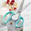 Farberware 2-Piece Comfort Grip Kitchen Scissors, Aqua & Grey