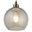Smoke Seeded Gold Pendant Light, 7"