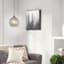 Smoke Seeded Gold Pendant Light, 7"