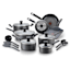T-fal Initiatives 18-Piece Cookware Set, Gray