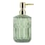 Providence Diana Green Textured Glass Soap Dispenser, 6.8"
