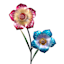Solar Metal Flower Yard Stake, 37"