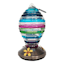 Blue Glass Bird Feeder, 8.5"