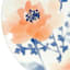 Floral Poppy Melamine Salad Plate, 9"