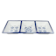 3-Section Blue Mosaic Melamine Serving Tray