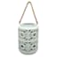 Providence Green Ceramic Outdoor Solar Lantern, 8"