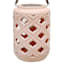 Providence Pink Ceramic Outdoor Solar Lantern, 8"