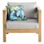 Park City Patio Blonde Acacia Wood Lounge Chair with Rope Accent
