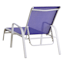 Stackable Sling Patio Chaise Lounge Chair, Cobalt Blue & White