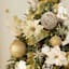White Poinsettia Clip Ornament, 9"