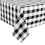 Black & White Buffalo Plaid Yarn Dyed Tablecloth, 60x120