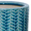 Found & Fable Indoor Green Reactive Glaze Herringbone Pot, Medium
