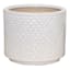 Found & Fable Indoor White Reactive Glaze Geo Planter, Medium